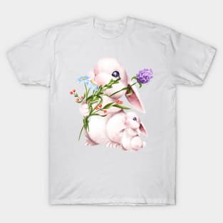 Cute Rabbit bunny  Nursery Picture T-Shirt